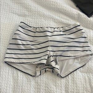 Striped White and Black Shorts